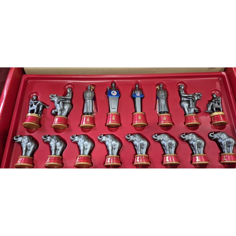 New BulbHead 2020 Battle For The White House Chess Set Republican Trump Pence